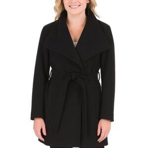 DKNY Women’s Black Wrap Coat – Belted – Size Small (S/P) – Brand New-Wool Blend